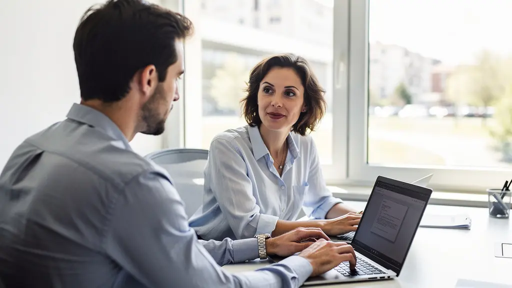 Consultant en insertion professionnelle échangeant avec un candidat dans une agence d'intérim à Toulouse